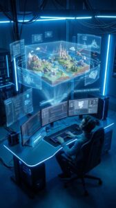 Brookhaven RP en Roblox con ciudad moderna, casas y personajes haciendo roleplay de vida real
